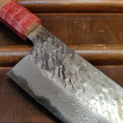 H&K Nigara Hamono 210mm Kiritsuke Gyuto VG10 Suminagashi Tsuchime Maple