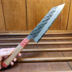 H&K Nigara Hamono 210mm Kiritsuke Gyuto VG10 Suminagashi Tsuchime Maple