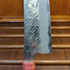 H&K Nigara Hamono 210mm Kiritsuke Gyuto VG10 Suminagashi Tsuchime Maple