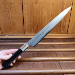 H&K Yoshikazu Tanaka 240mm Sujihiki Shirogami 1 Damascus Ebony