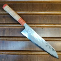 H&K Nigara Hamono 240mm Gyuto VG10 Suminagashi Tsuchime Maple