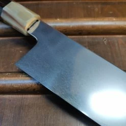 H&K Hashimoto 240mm Gyuto Abura Honyaki 'Omodaka Metal Flow' Ebony Blond Horn