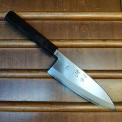 H&K Nakagawa Hatsukokoro 165mm Deba Ginsanko Stainless Ebony Black Buffalo Horn