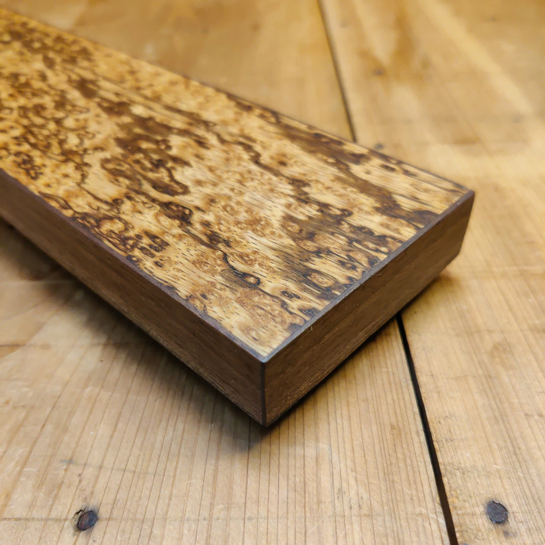 Kitchen Tools Knife En Place Heritage Birdseye Zebrawood With Black Walnut - 14.75x2.875"