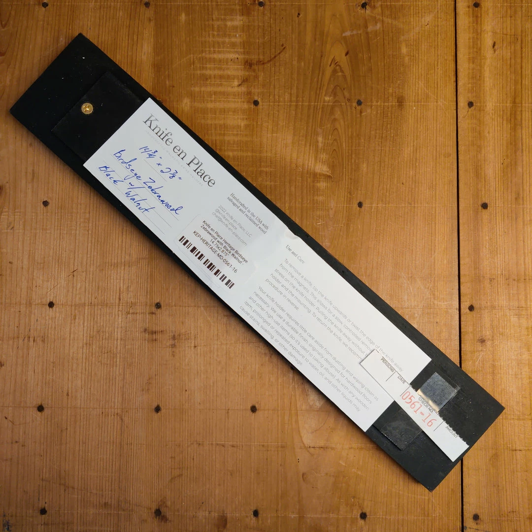 Kitchen Tools Knife En Place Heritage Birdseye Zebrawood With Black Walnut - 14.75x2.875"