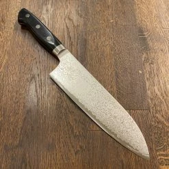 Hitohira Imojiya TH 180mm Santoku VG10 Linen Micarta Western
