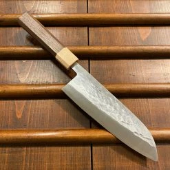 Hitohira TD 165mm Santoku SLD Tsuchime Walnut Handle