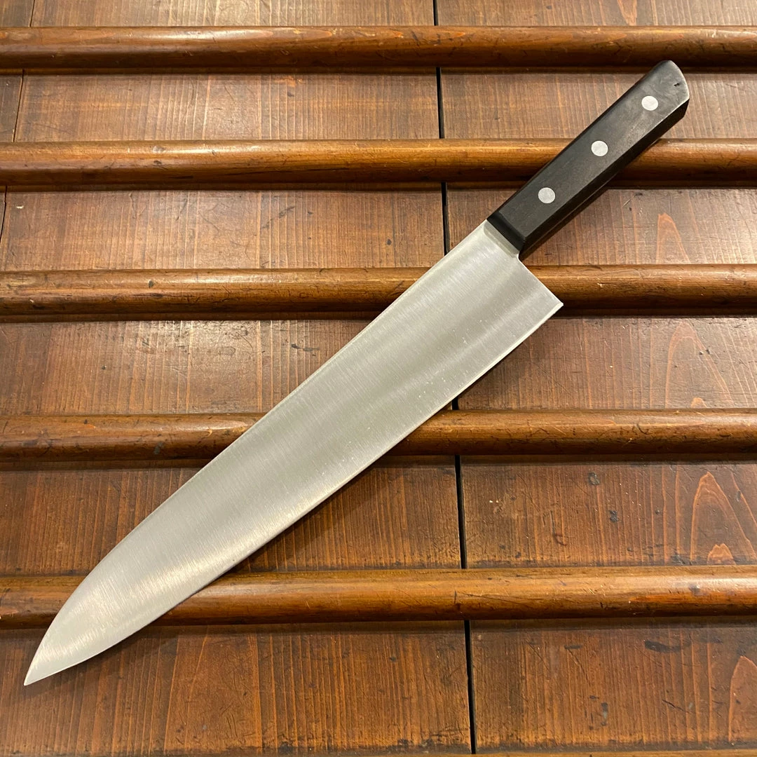 Hitohira Masakane New Old Stock 270mm Gyuto SK Carbon Steel Ebony (No Bolster)