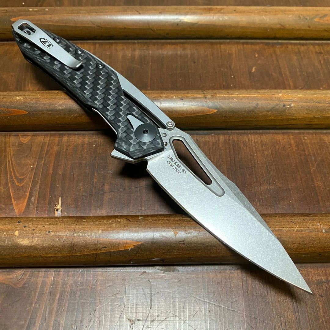 Zero Tolerance Knives Zero Tolerance 0990 KVT Carbon Fiber Steel Frame - Flipper Liner Lock