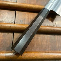 Sakai Kikumori Yugiri 225mm Kiritsuke Gyuto Stainless Clad Aogami 1 Ebony W/ Saya