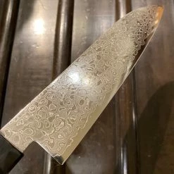 Santoku | Bunka Hitohira HG 185mm Santoku Stainless Damascus Wa Handle