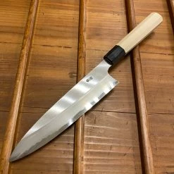 Hitohira Togashi 210mm Gyuto Stainless Clad Shirogami 1 Ho Handle