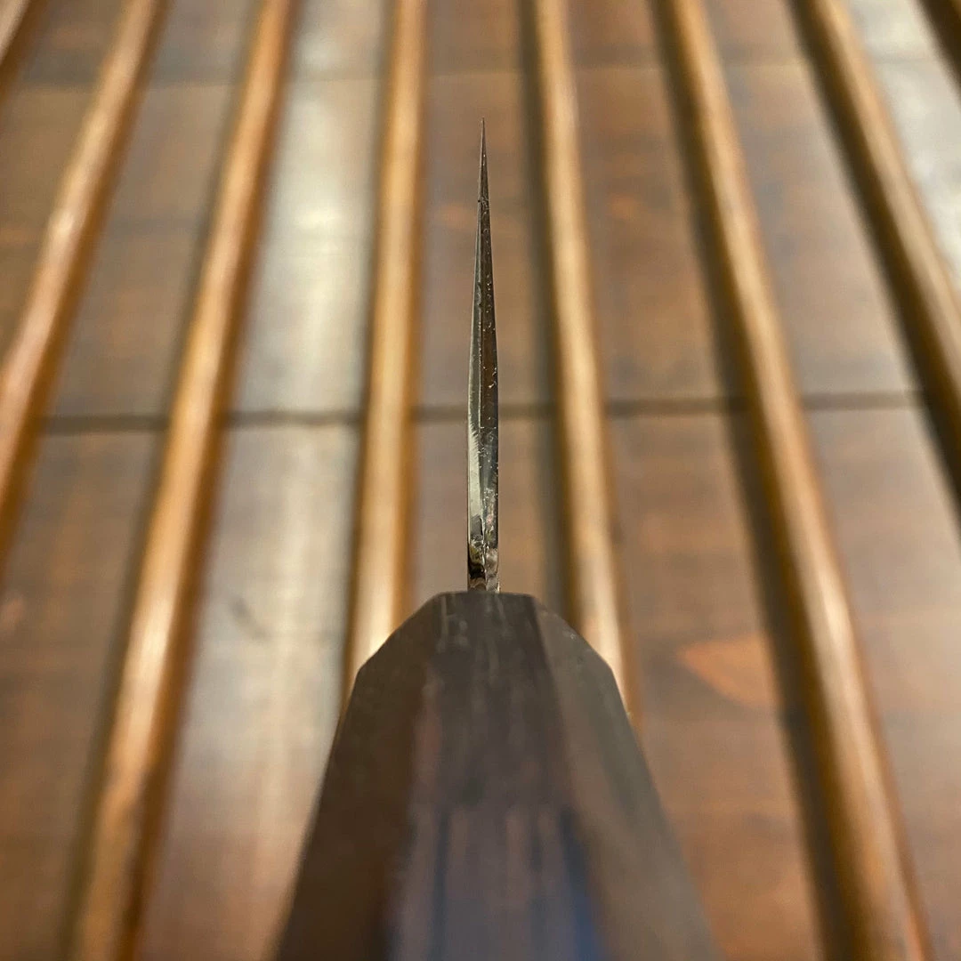 Hitohira Togashi 180mm Bunka Shirogami 2 Kurouchi Tagayasan Handle