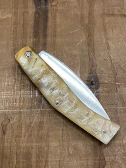 Pallares Busa 10cm Folder - Stainless - Ram Horn