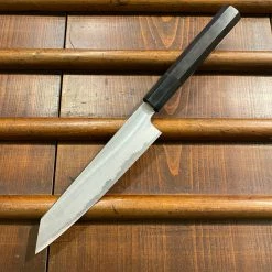 Waiting Room Sakai Kikumori Yugiri 150mm Kiritsuke Petty Stainless Clad Aogami 1 Ebony - On Order