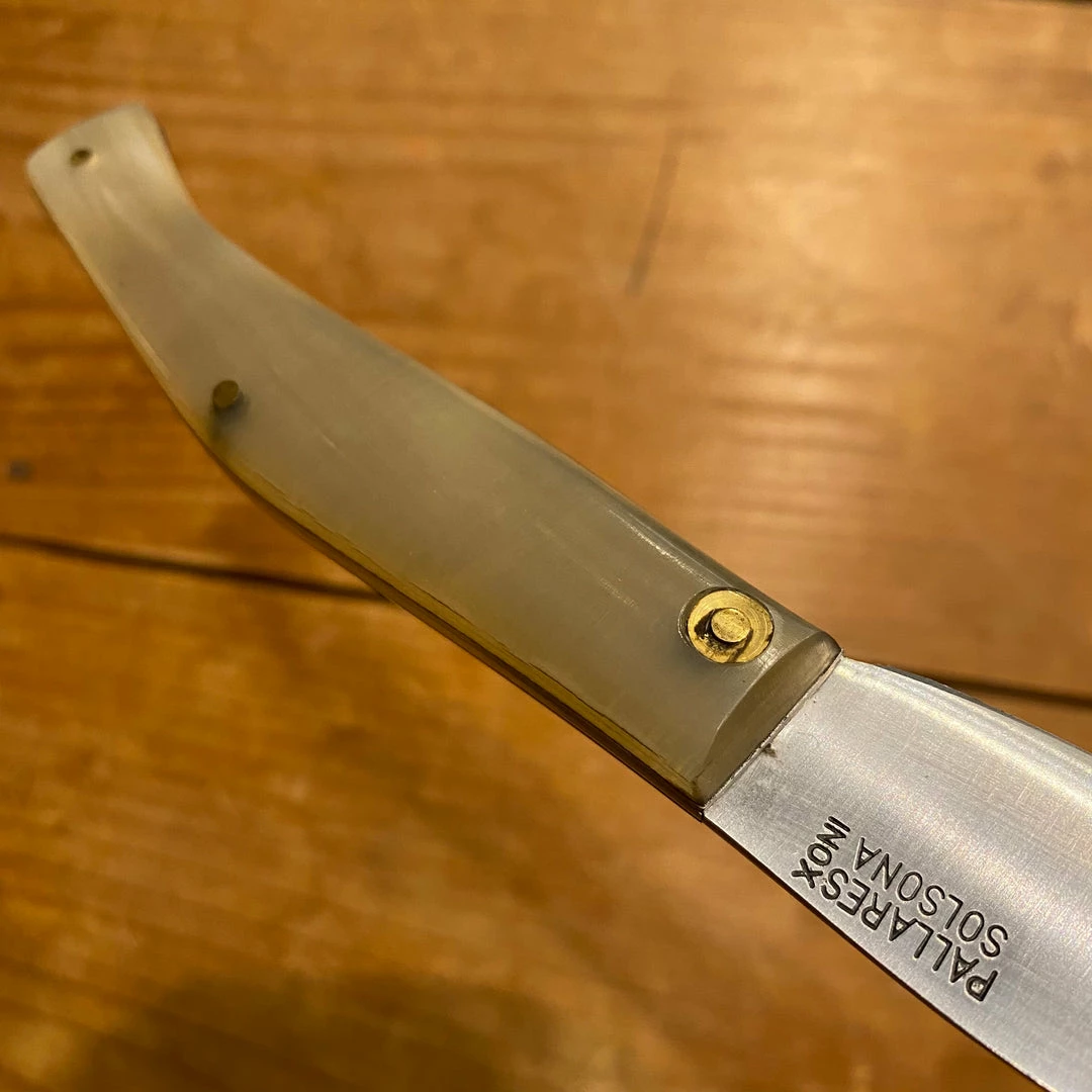 Pallares Busa 10cm Folder - Stainless - Cow Horn
