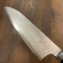 Hitohira Imojiya TH 180mm Santoku VG10 Linen Micarta Western