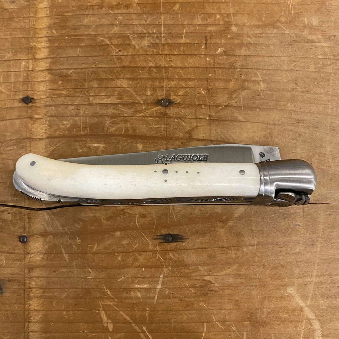 Fontenille Pataud 'Laguiole Nature' 12cm - Cow Bone Lockback