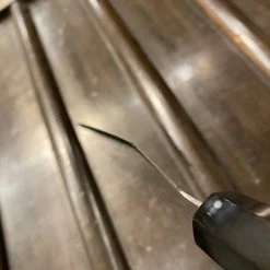 Santoku | Bunka Hitohira HG 185mm Santoku Stainless Damascus Wa Handle