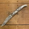 Au Sabot 12cm Corsican Navaja Ring Pull Stainless Pocket Knife Horn W Brass Crest