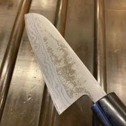 Hitohira GR 165mm Santoku Iron Clad Aogami 2 Damascus
