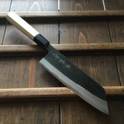 Sakai Kikumori 180mm Kiritsuke Santoku - Shirogami 1 - Kurouchi