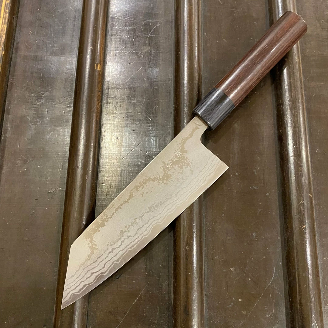 Hitohira GR 170mm Bunka Iron Clad Aogami 2 Damascus