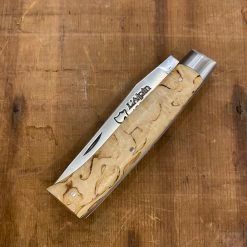 Au Sabot 10cm Alpine Stainless Pocket Knife Finnish Curly Birch