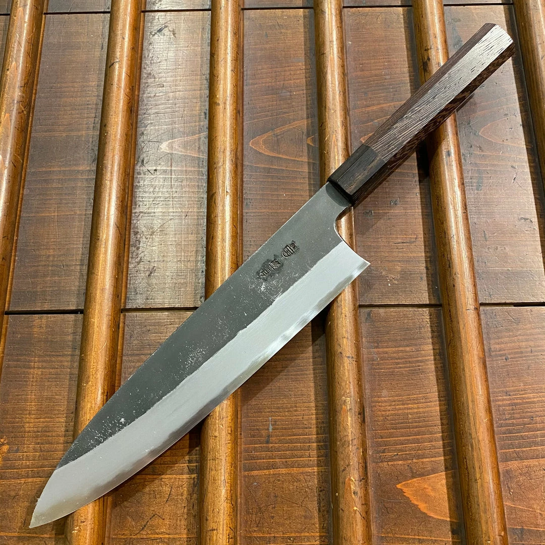 Hitohira Togashi 240mm Gyuto Shirogami 2 Kurouchi Tagayasan Handle