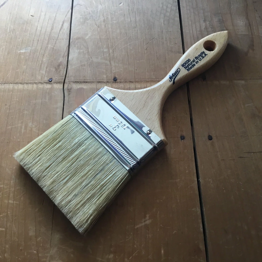 Ateco 3" Flat Pastry Brush - Boar Bristle