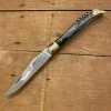 Au Sabot 12cm Laguiole Carbon Steel Corkscrew 2 Brass Bolsters Pocket Knife Horn