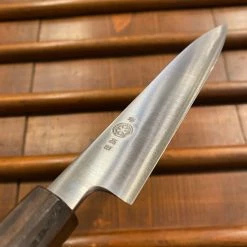 Waiting Room Takada No Hamono 150mm Petty Blue 2 Iron Clad Octagonal Tagayasan & Ebony Handle - On Order