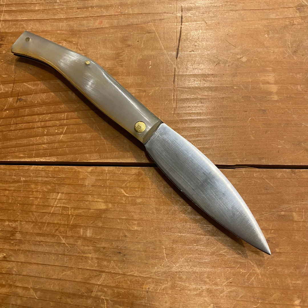 Pallares Busa 10cm Folder - Stainless - Cow Horn