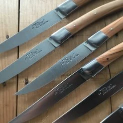 Chazeau Honoré 'Le Thiers' Steak Set Of 6 Bolstered Olive