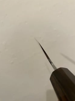 Takada No Hamano Takada No Hamono 210mm Gyuto - Suiboku Finish Aogami 2 Iron Clad - Cherry & Ebony Octagon