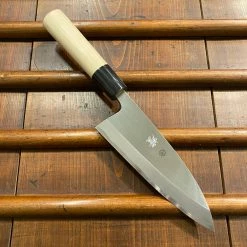 Sakai Kikumori Tomoshibi 150mm Deba Shirogami #2