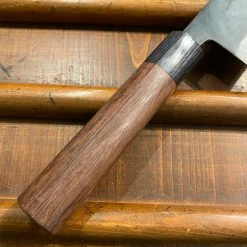 Hitohira MS 165mm Nakiri Iron Clad Aogami #2 Kurouchi Rosewood