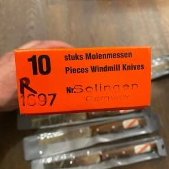 Robert Herder - Windmühlenmesser The Vault Windmühlenmesser 4.25" Tomato Knife Round Tip New Old Stock Stainless Palisander 1960’s-70’s - Set Of 5