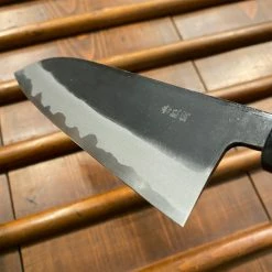 Hitohira MS 165mm Santoku Iron Clad Aogami #2 Kurouchi Rosewood