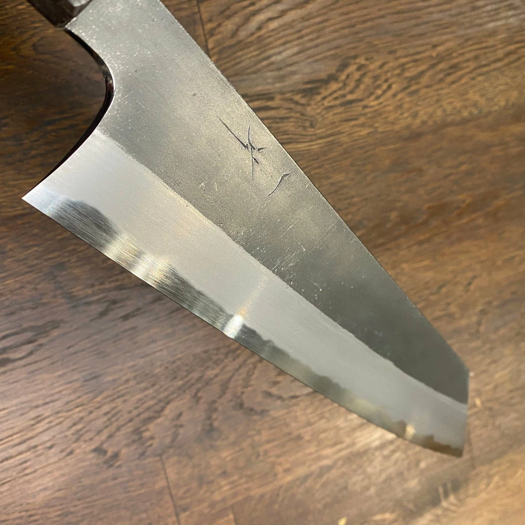 Hitohira Togashi 240mm Kiritsuke Gyuto Shirogami 2 Kurouchi Tagayasan Handle