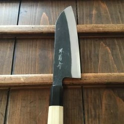 Sakai Kikumori 180mm Wa Santoku - Shirogami 1 - Kurouchi