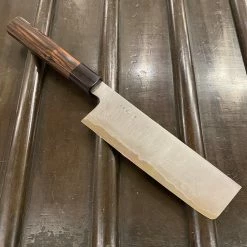 Takada No Hamono 180mm Nakiri - Suiboku Finish Aogami 2 Iron Clad - Pakka & Ebony - On Order Waiting Room