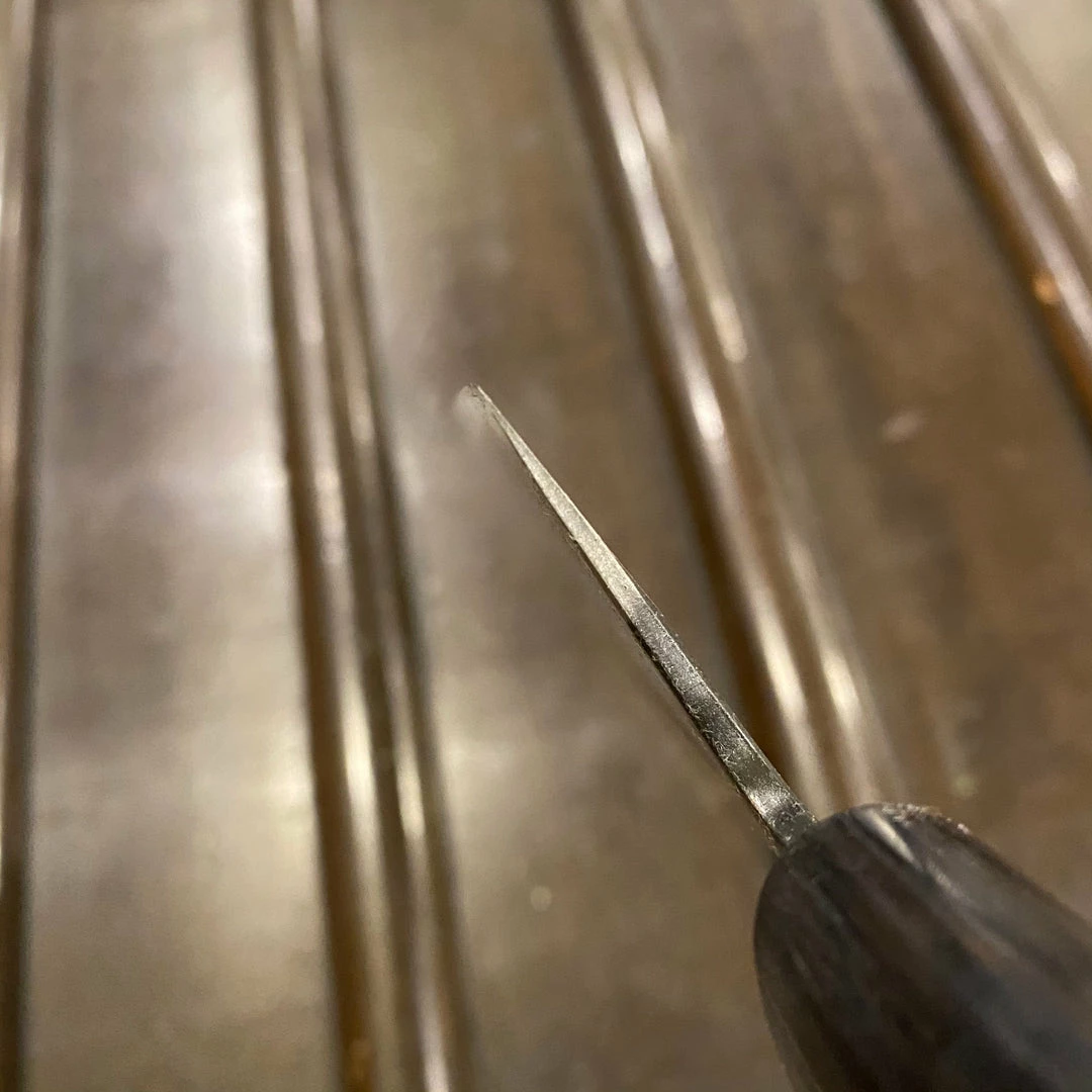 Hitohira MS 170mm Bunka Iron Clad Shirogami #2 Kurouchi Rosewood