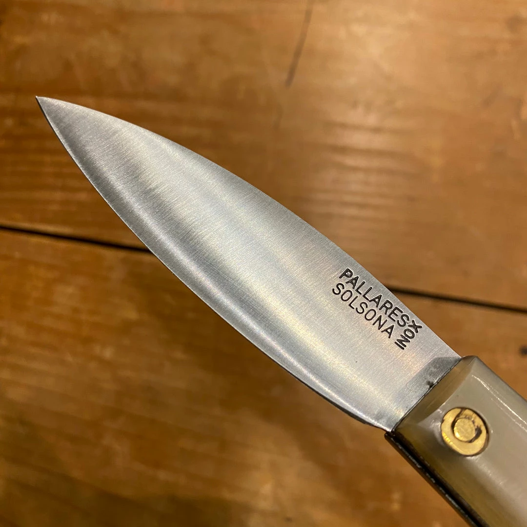 Pallares Busa 10cm Folder - Stainless - Cow Horn