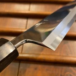 Hitohira Tanaka Mosuke 240mm Mioroshi Deba Aogami 1 Mirror Finish Ebony W Saya