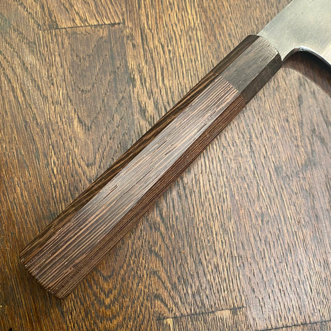 Hitohira Togashi 240mm Kiritsuke Gyuto Shirogami 2 Kurouchi Tagayasan Handle