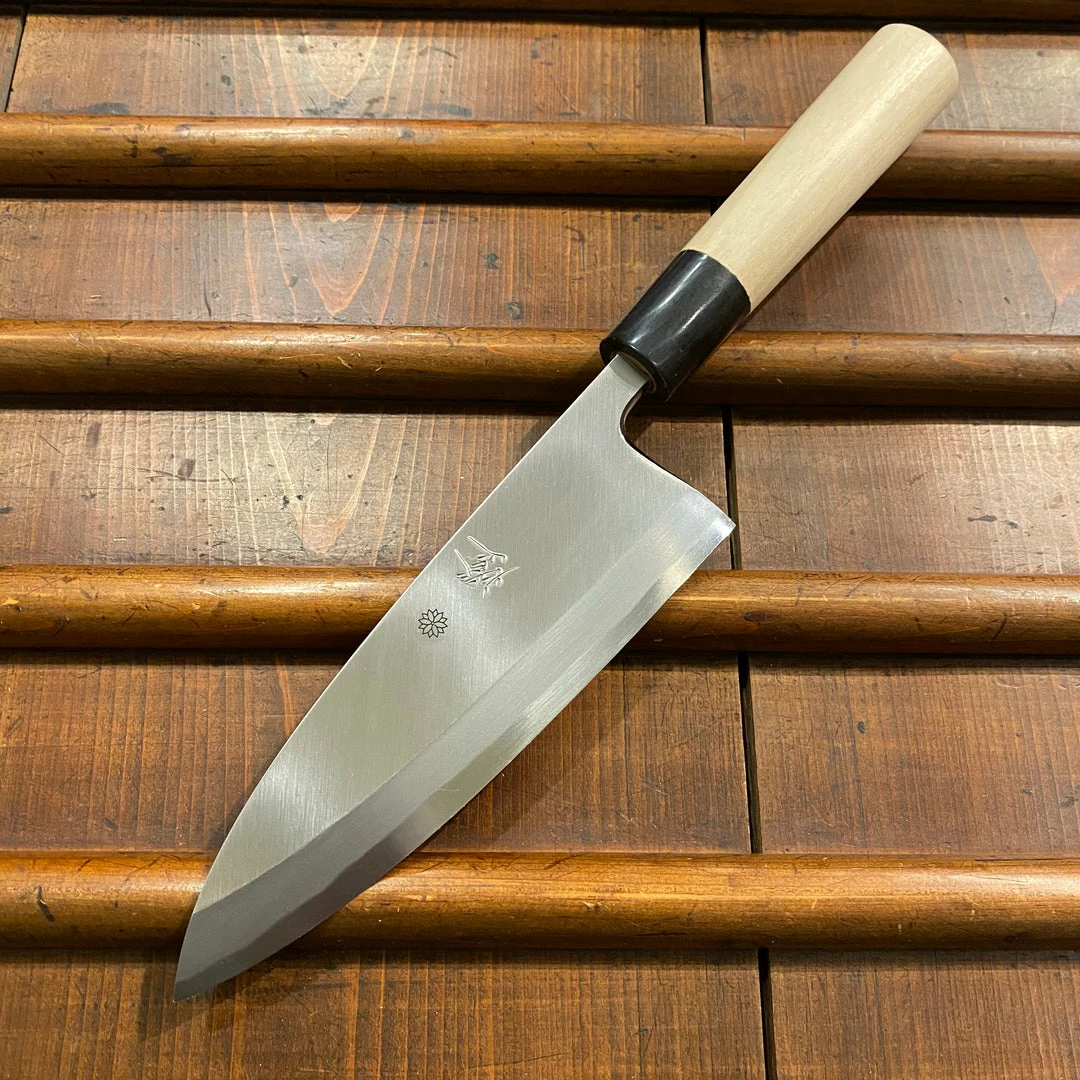 Sakai Kikumori Tomoshibi 165mm LEFTY Deba Shirogami #2