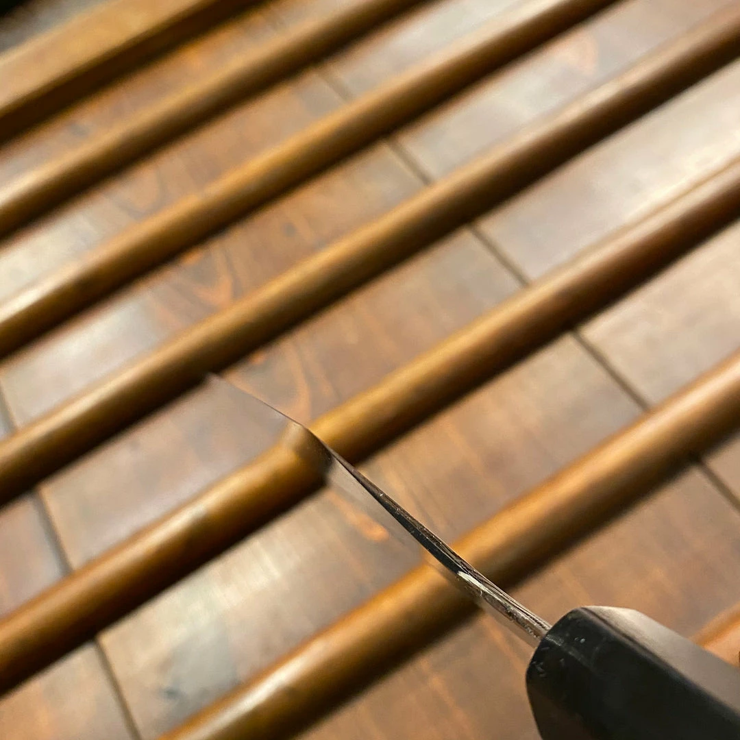 Hitohira Togashi 210mm Migaki Gyuto Shirogami 1 Taihei Macasser Ebony & Horn