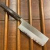 Hitohira Togashi 180mm Nakiri Stainless Clad Shirogami 1 Taihei Ebony Handle