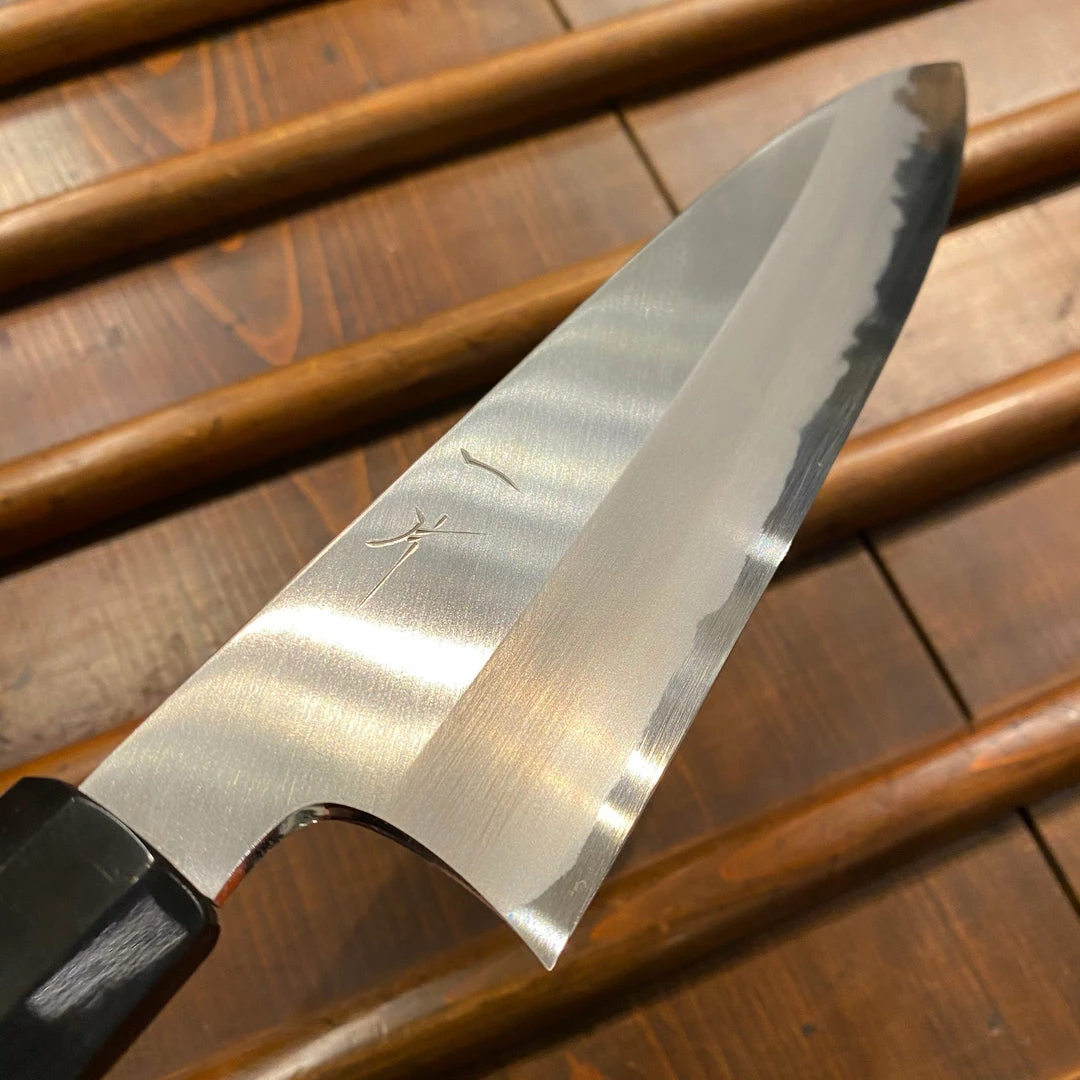 Hitohira Togashi 210mm Migaki Gyuto Shirogami 1 Taihei Macasser Ebony & Horn